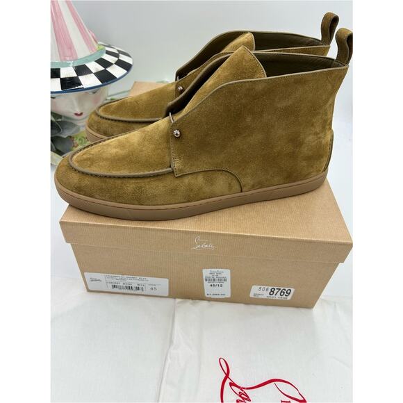 Men\'s Christian Louboutin CHAMBELISS suede boots size 45/12 US made in Italy main image 7